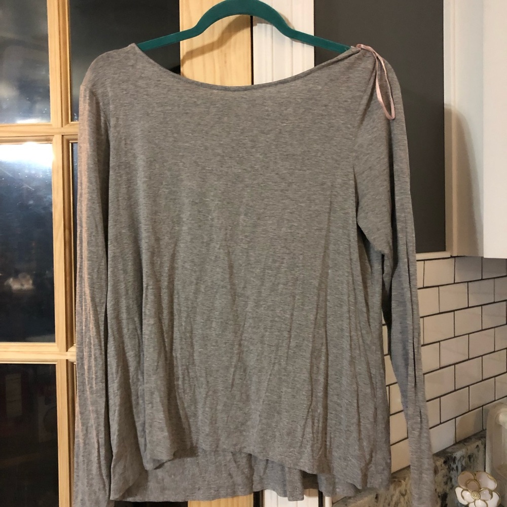 Grey long sleeve top